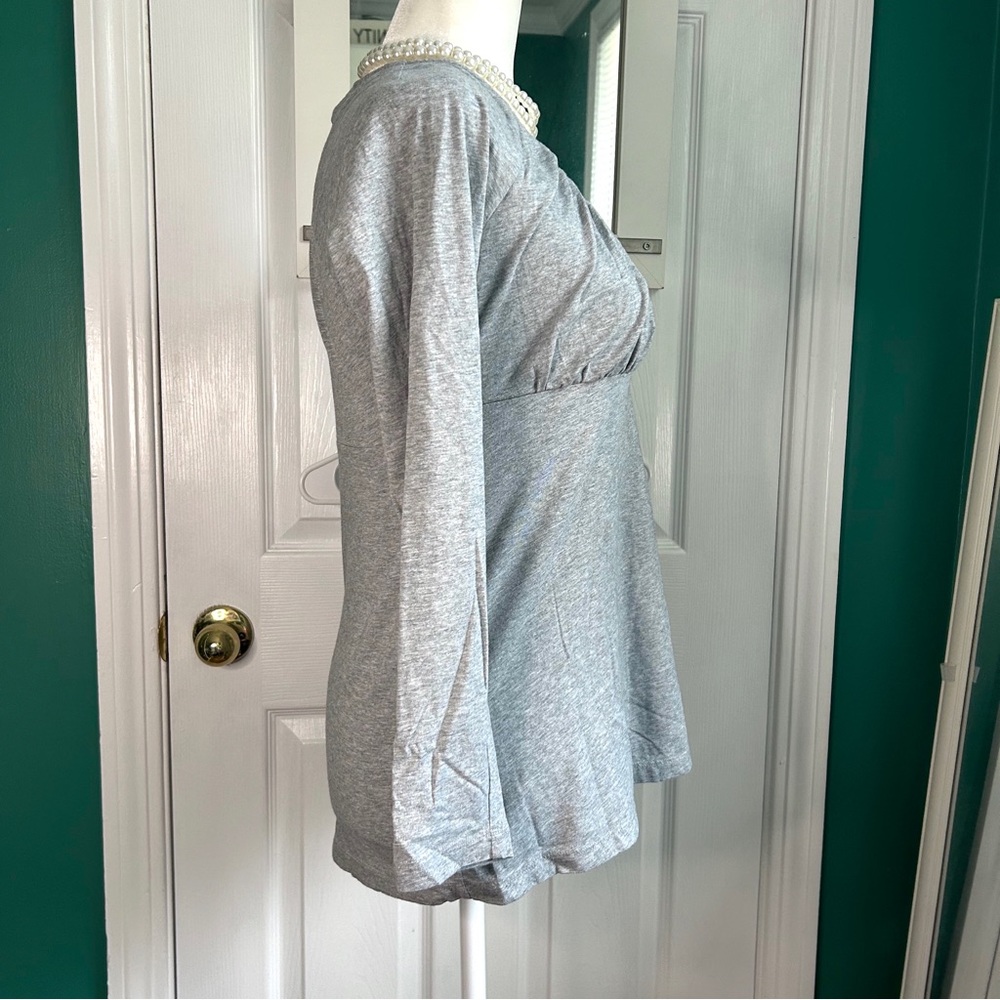 Sundance Gray Long Sleeve Top Small - Picture 3 of 7